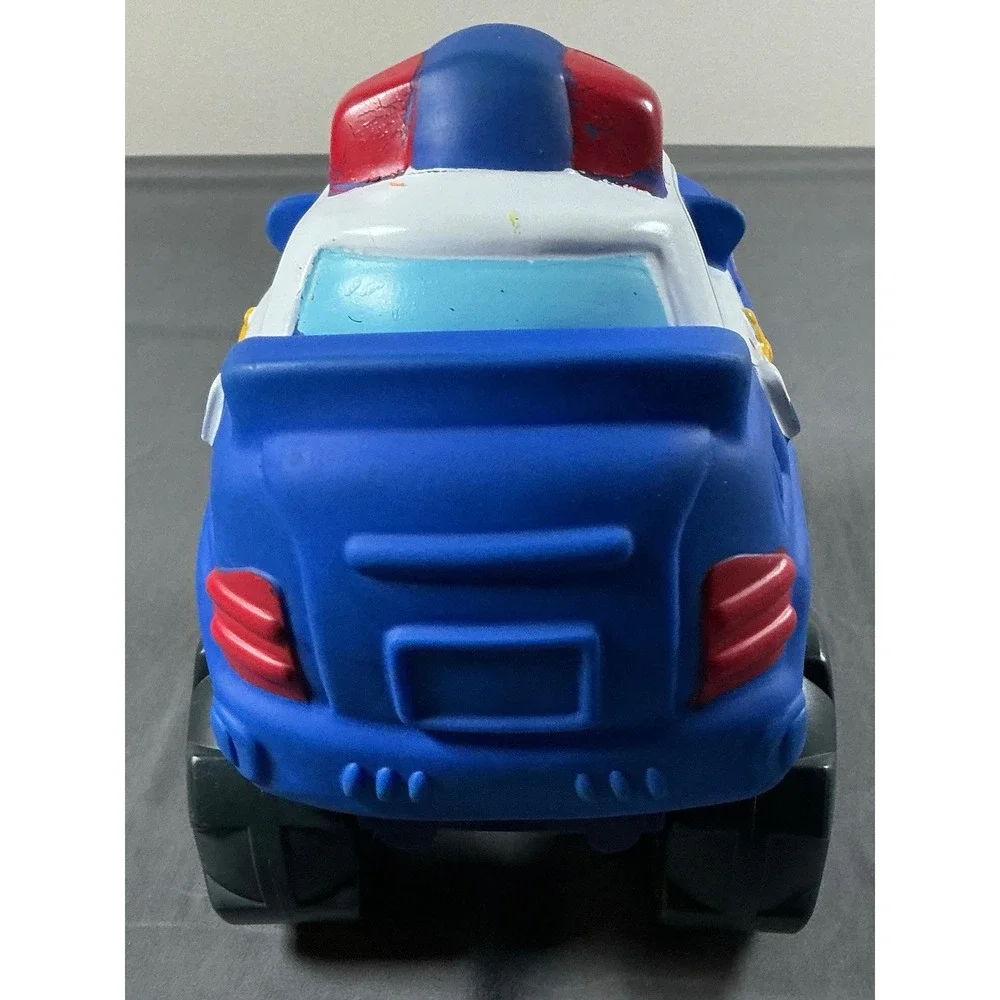 Playskool Wheel Pals Police Car Monster Truck Blue Soft Squeezable Toddler Toy